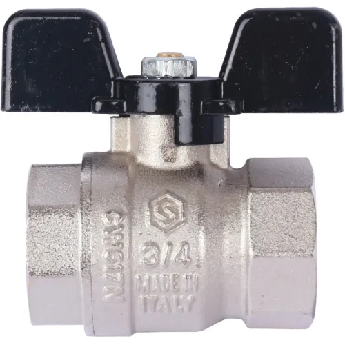 Кран шаровой стандартнопроходной ВР/ВР 3/4", ручка бабочка Stout