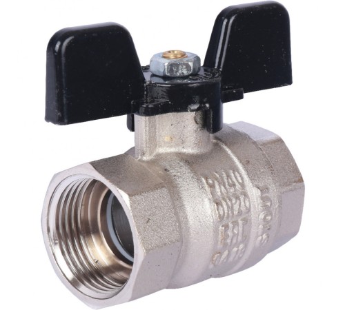 Кран шаровой стандартнопроходной ВР/ВР 3/4", ручка бабочка Stout