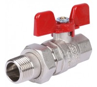 Кран шаровой полнопроходной ВР/НР 1/2" американка, ручка бабочка EPDM Stout