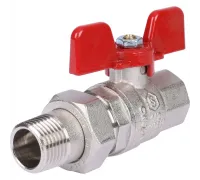 Кран шаровой полнопроходной ВР/НР 1/2" американка, ручка бабочка EPDM Stout