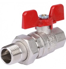Кран шаровой полнопроходной ВР/НР 1/2" американка, ручка бабочка EPDM Stout