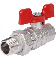 Кран шаровой полнопроходной ВР/НР 1/2" американка, ручка бабочка EPDM Stout