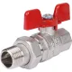 Кран шаровой полнопроходной ВР/НР 1/2" американка, ручка бабочка EPDM Stout