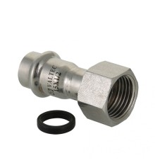 Пресс-муфта с накидной гайкой 18 мм х 3/4" из нержавеющей стали VTi.908.I.001805 VALTEC (ВАЛТЕК)