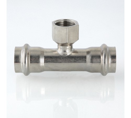 Пресс-тройник с внутренней резьбой 28 х 1/2" х 28 мм из нержавеющей стали VTi.932.I.280428 VALTEC (ВАЛТЕК)