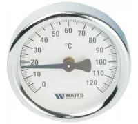 Термометр биметаллический 63 мм с крепежной пружиной, накладной Watts F+R810 TCM