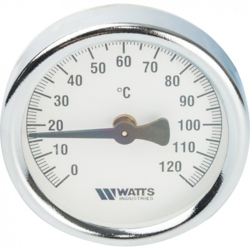 Термометр биметаллический 63 мм с крепежной пружиной, накладной Watts F+R810 TCM