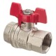 Кран шаровый 1/2" ВВ маховик из алюминия Optibal Oventrop