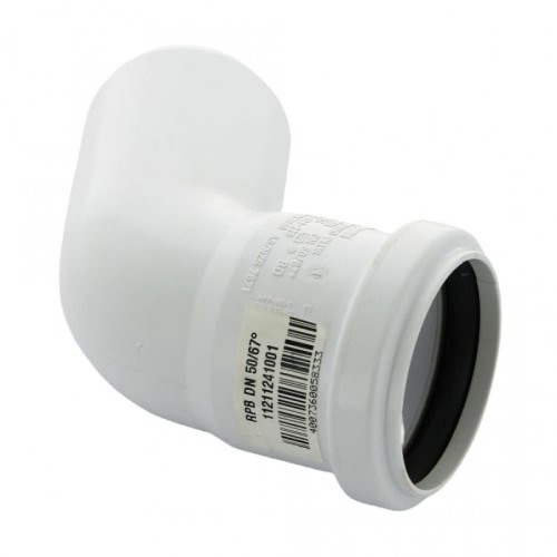 Отвод канализационный Raupiano Plus 50х67° REHAU (РЕХАУ - 11211241001)