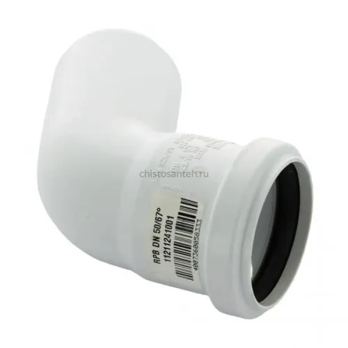 Отвод канализационный Raupiano Plus 50х67° REHAU (РЕХАУ - 11211241001)