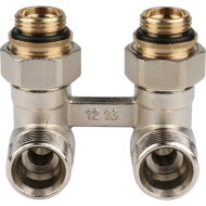 Узел нижнего подключения радиатора 1/2" НР x 3/4" НР, угловой REHAU (РЕХАУ - 12407371001)