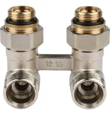 Узел нижнего подключения радиатора 1/2" НР x 3/4" НР, угловой REHAU (РЕХАУ - 12407371001)