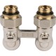 Узел нижнего подключения радиатора 1/2" НР x 3/4" НР, угловой REHAU (РЕХАУ - 12407371001)