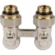 Узел нижнего подключения радиатора 1/2" НР x 3/4" НР, угловой REHAU (РЕХАУ - 12407371001)