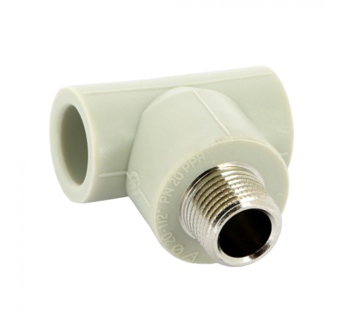 Тройник PPR с наружной резьбой 20x1/2" FV-Plast Тройник PPR с наружной резьбой 20x1/2" FV-Plast
