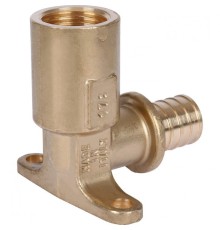 Угольник настенный с длинным нарезным патрубком 20-Rp 1/2" Stout
