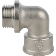 Угольник с упором НВ 1/2" никелированный Stout