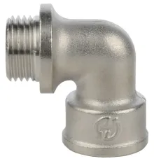 Угольник с упором НВ 1/2" никелированный Stout