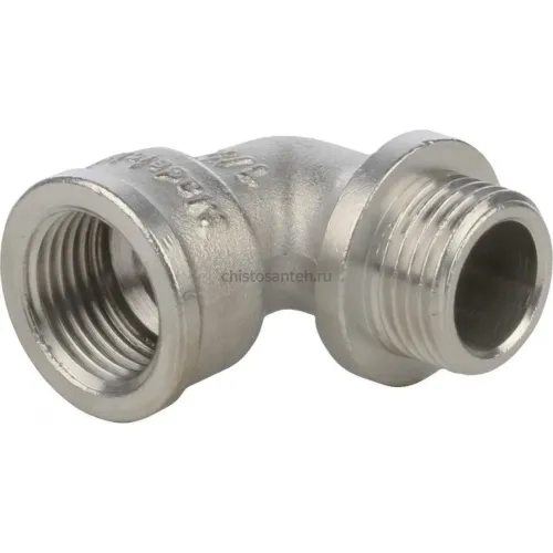Угольник с упором НВ 1/2" никелированный Stout