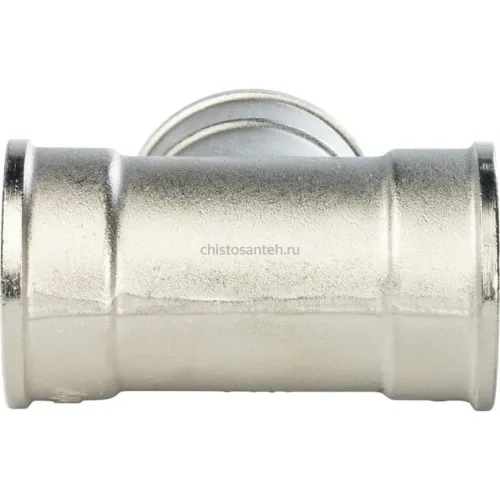 Тройник ВВ 1 1/4", никелированный Stout