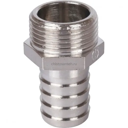 Штуцер НР 3/4"x20, никелированный Stout