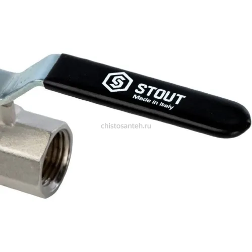 Кран шаровой полнопроходной ВР/ВР 3/4", ручка рычаг Stout