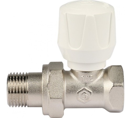 Клапан ручной с закрытием затвора "металл по металлу" 1/2", прямой Stout