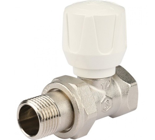 Клапан ручной с закрытием затвора "металл по металлу" 1/2", прямой Stout