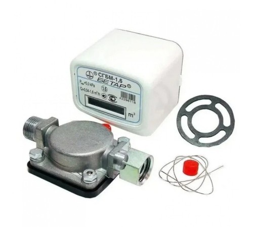 Газовый счетчик СГБМ 1.6 с одной накидной гайкой