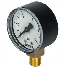 Манометр радиальный 50 мм 1/4", 0-10 бар Watts F+R200