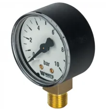 Манометр радиальный 50 мм 1/4", 0-10 бар Watts F+R200