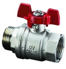 Кран шаровый 1" НВ маховик из алюминия Optibal Oventrop