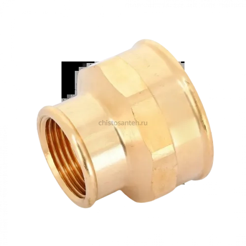 Муфта переxодная ВВ 1 1/2"x1", бронза Viega