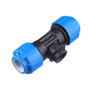 Тройник с внутренней резьбой 25x1/2"x25 ПНД Политэк