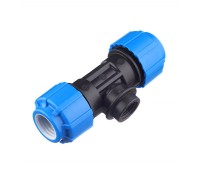 Тройник с внутренней резьбой 25x1/2"x25 ПНД Политэк