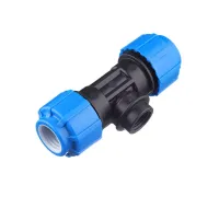 Тройник с внутренней резьбой 25x1/2"x25 ПНД Политэк
