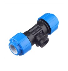 Тройник с внутренней резьбой 25x1/2"x25 ПНД Политэк