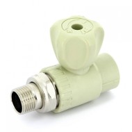 Кран шаровой радиаторный 20x1/2" НР, прямой PPR FV-Plast