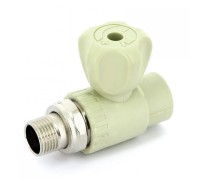 Кран шаровой радиаторный 20x1/2" НР, прямой PPR FV-Plast