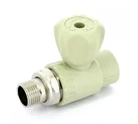 Кран шаровой радиаторный 20x1/2" НР, прямой PPR FV-Plast
