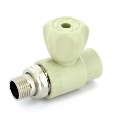 Кран шаровой радиаторный 20x1/2" НР, прямой PPR FV-Plast