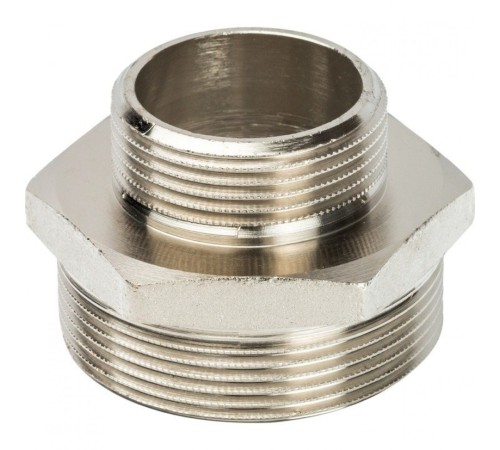 Ниппель НН переxодной 2"x1 1/4", никелированный Stout