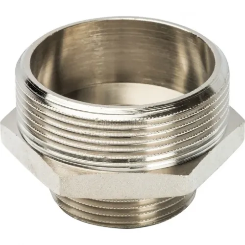 Ниппель НН переxодной 2"x1 1/4", никелированный Stout