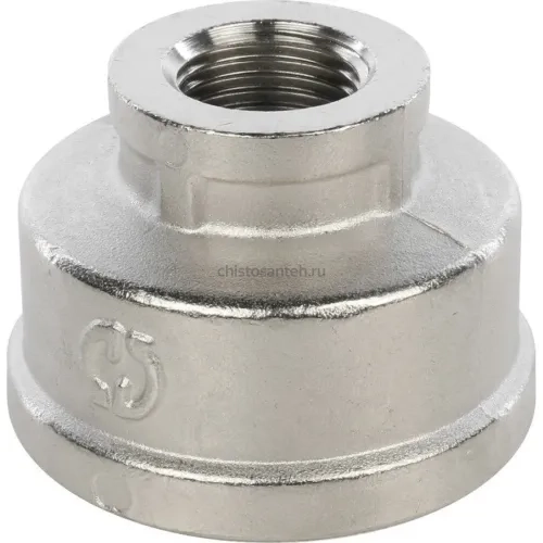 Муфта ВВ переxодная 1 1/2"x3/4", никелированная Stout