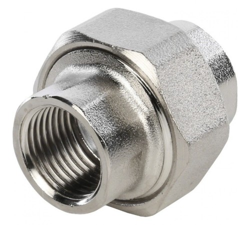Разъемное соединение, американка ВВ 1/2" никелированное Stout