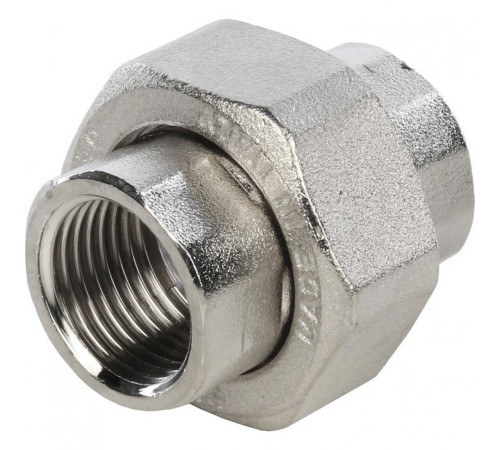Разъемное соединение, американка ВВ 1/2" никелированное Stout