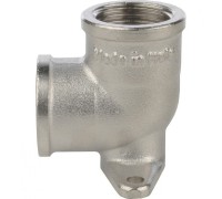 Угольник с креплением ВР 1/2" никелированный Stout