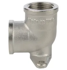 Угольник с креплением ВР 1/2" никелированный Stout
