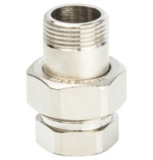 Разъемное соединение американка ВН 3/4" уплотнение под гайкой o-ring кольцо, никелированное Stout