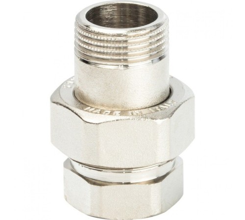 Разъемное соединение американка ВН 3/4" уплотнение под гайкой o-ring кольцо, никелированное Stout